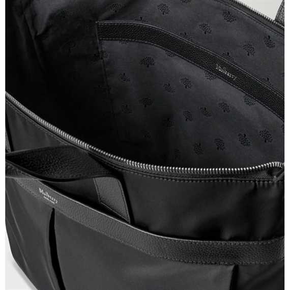 Mulberry Nylon Zipped Tote Black